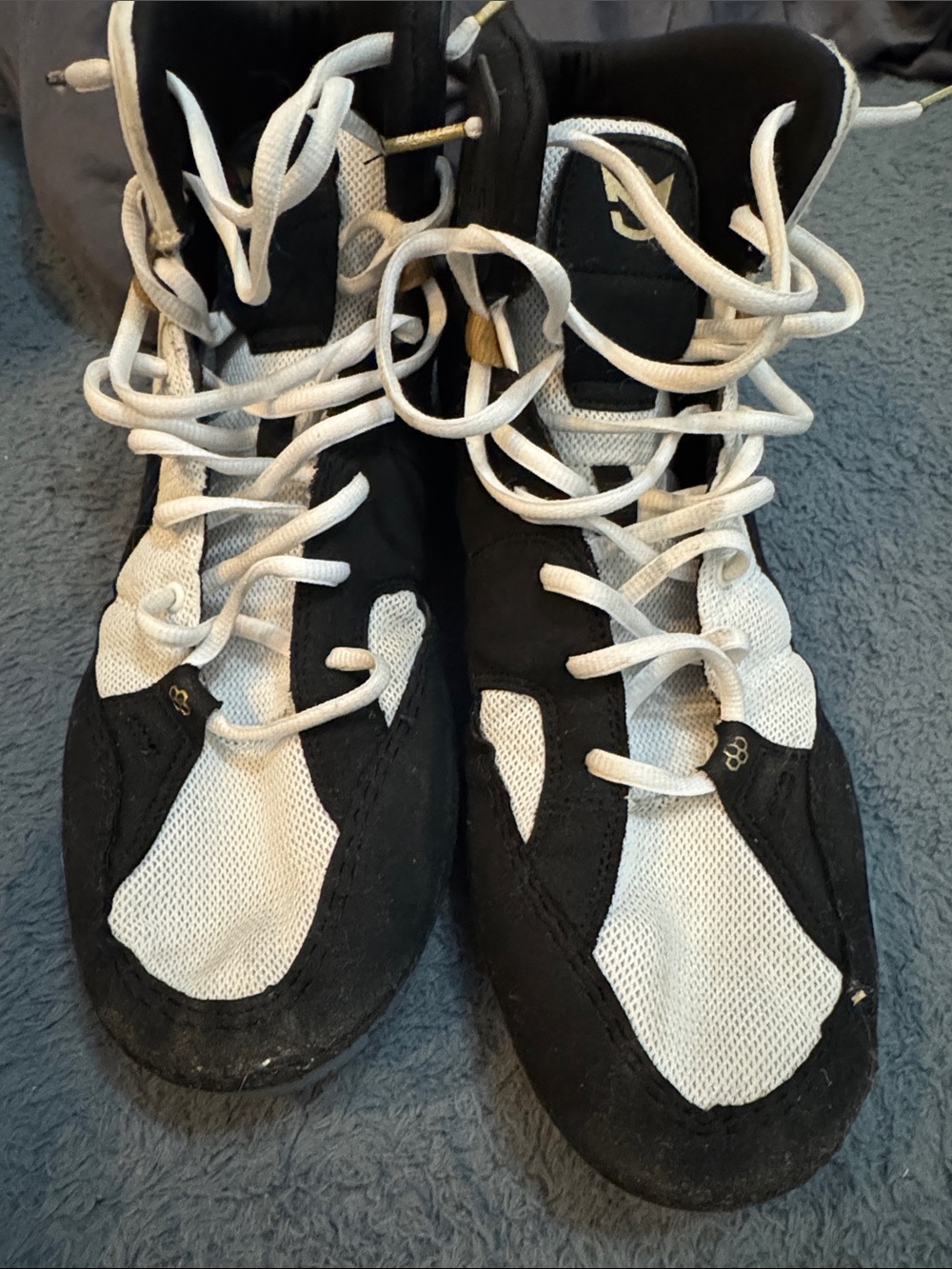 Black and White Jordan Burroughs RUDIS Mens Wrestling Shoes